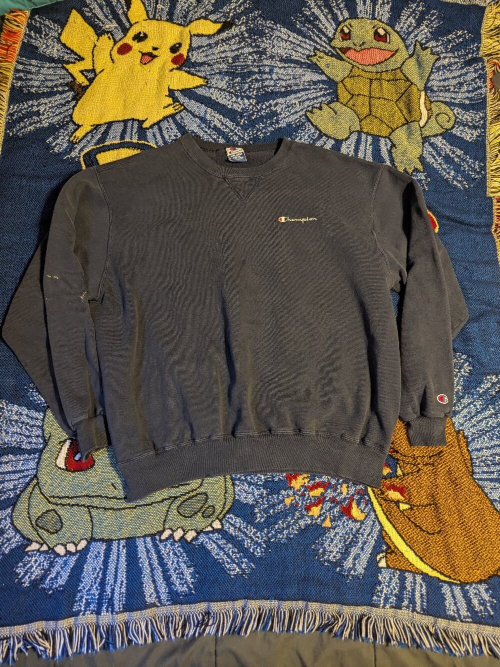 Vintage 90s Champion Reverse Weave Blue Sweatshirt sz XXL